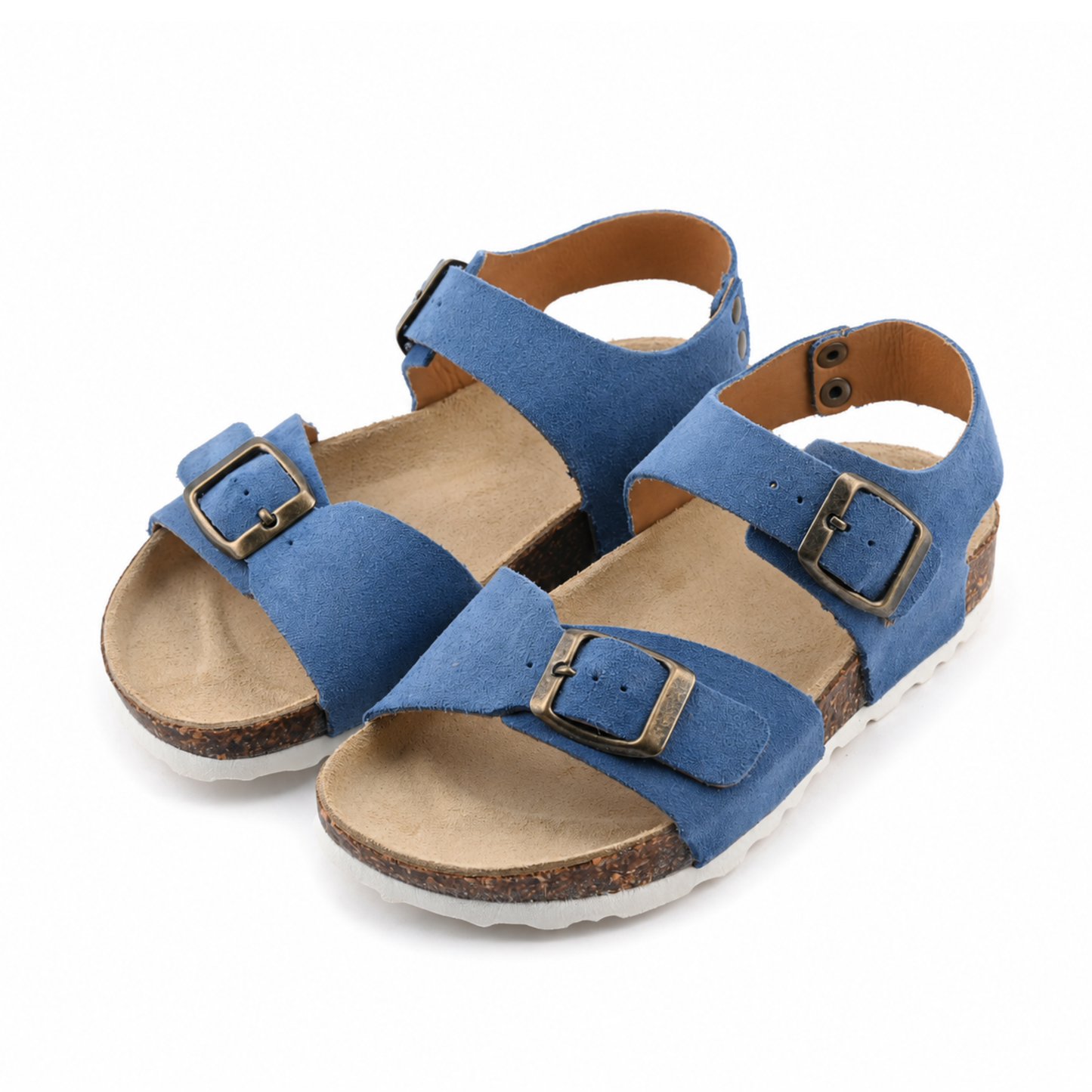 sandale nubuck bleu unisexe