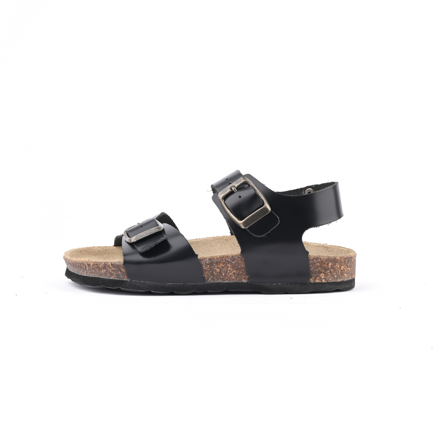 Sandales noir cuir