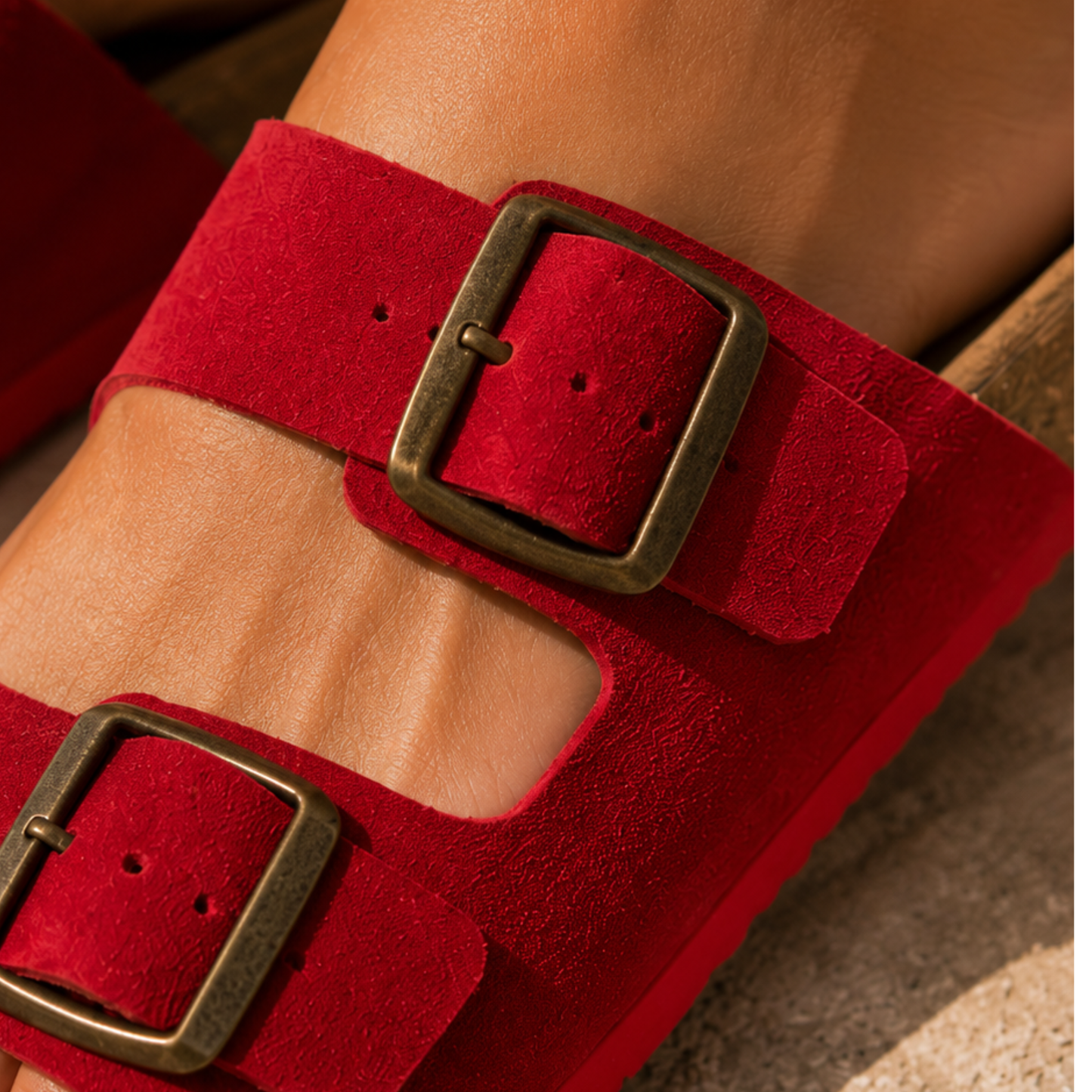 Mule Femme en nubuck Rouge Framboise
