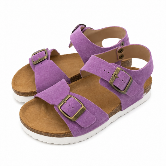 Sandales Enfant en cuir nubuck Violet