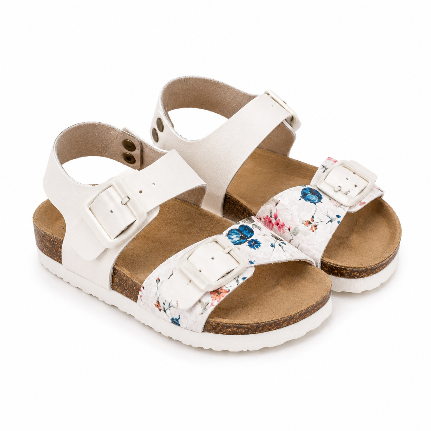 andales cuir Fleuries Enfant