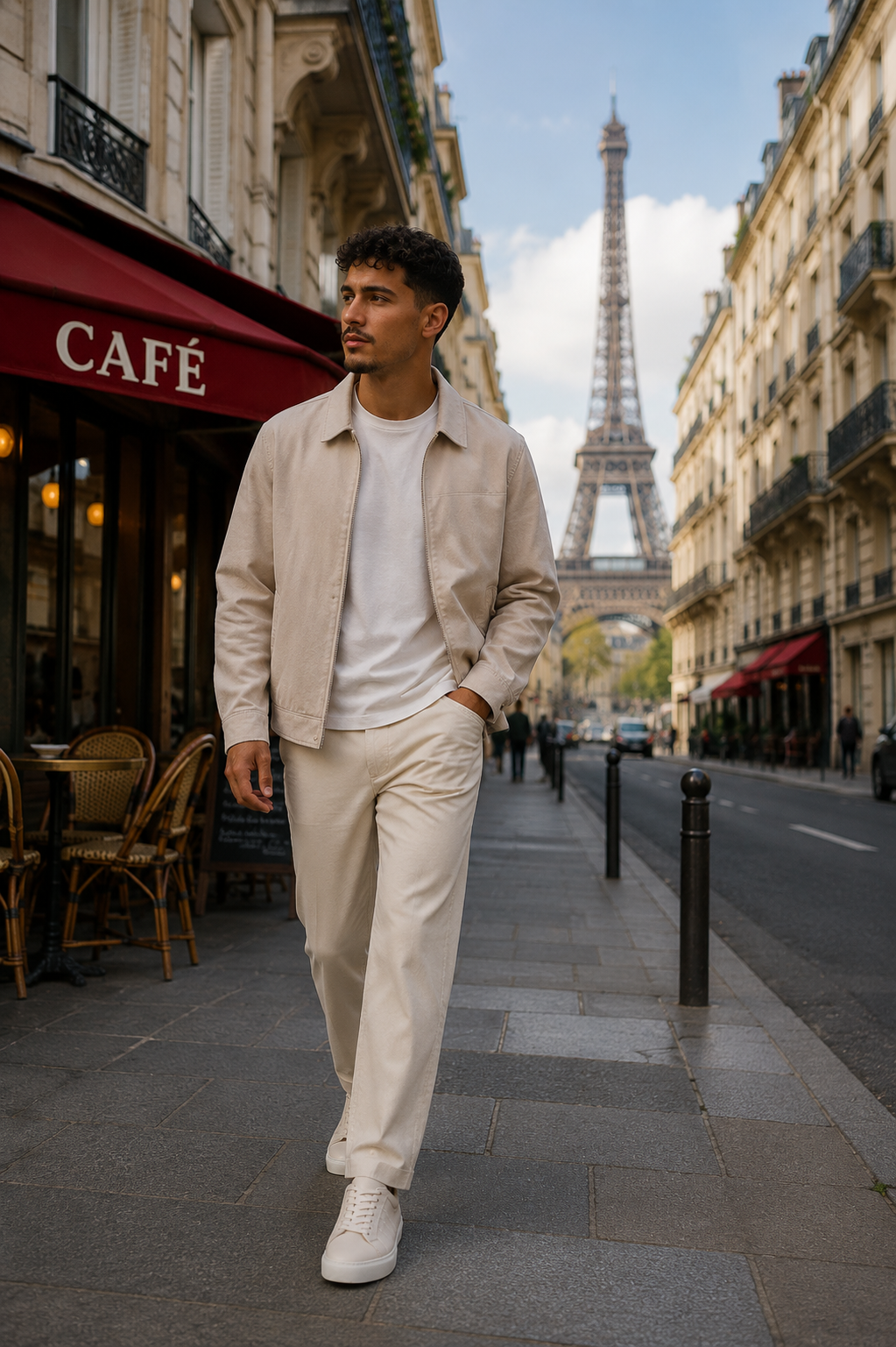 Sneakers en Cuir Beige – Élégance & Confort